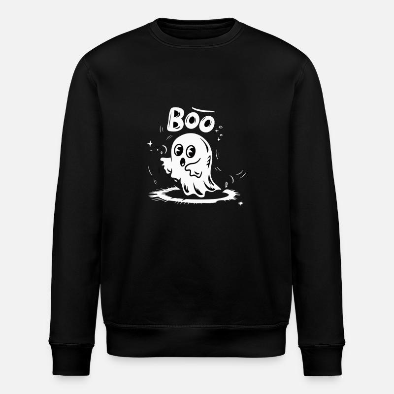 GESPENST BOO - Stanley/Stella Unisex Bio-Sweatshirt ROLLER - Schwarz