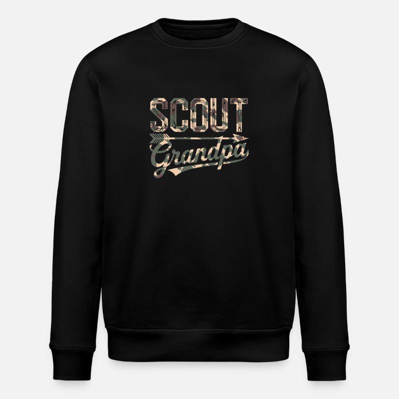 Scout Guide Scout Camping - Stanley/Stella ROLLER Unisex Organic Sweatshirt - black