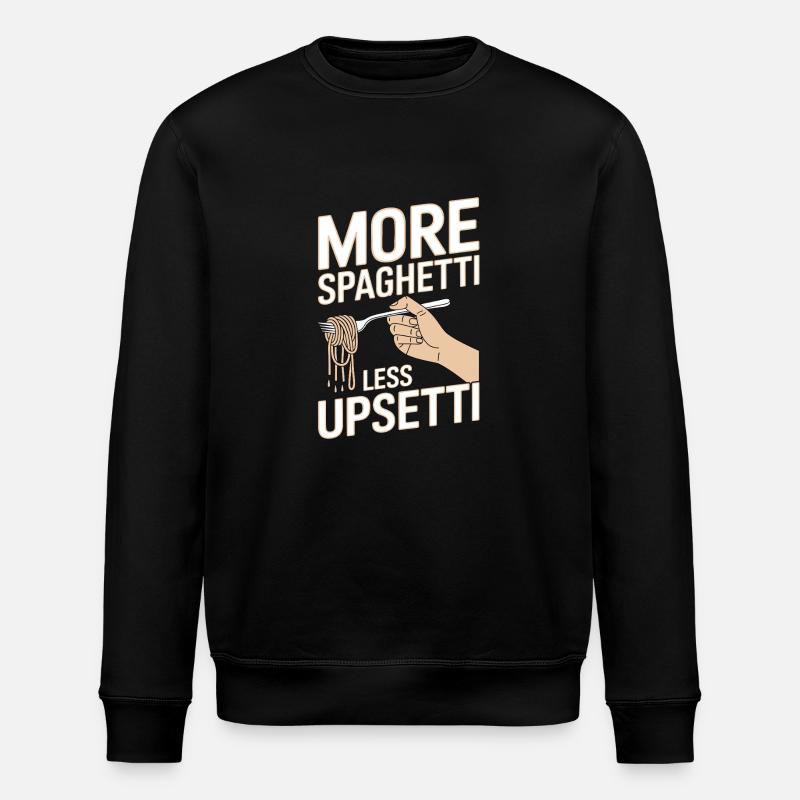 More Spaghetti Less Upsetti - Stanley/Stella Unisex Bio-Sweatshirt ROLLER - Schwarz