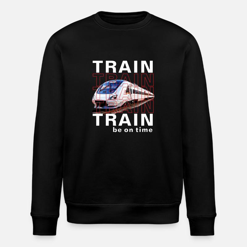 ZUG TRAIN be on time - Stanley/Stella Unisex Bio-Sweatshirt ROLLER - Schwarz