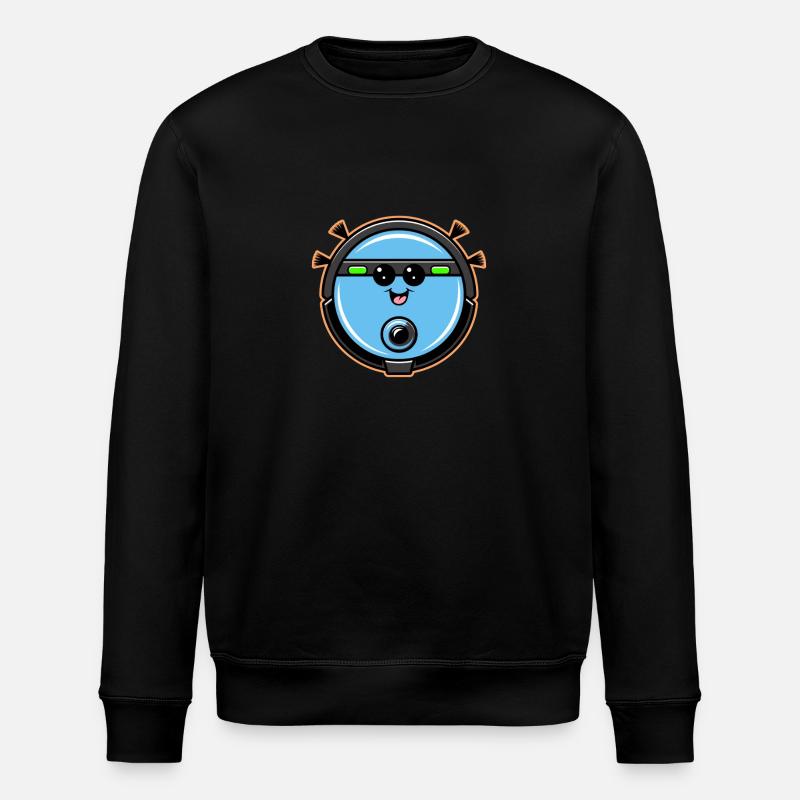 Süßer Saugroboter Staubsauger - Stanley/Stella Unisex Bio-Sweatshirt ROLLER - Schwarz