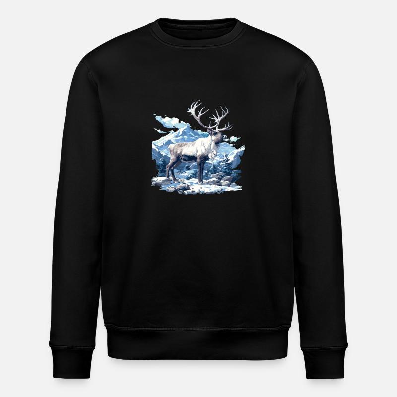 Reindeer Reindeer - Stanley/Stella ROLLER Unisex Organic Sweatshirt - black