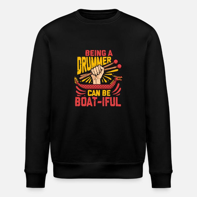 Drachenboot Boatiful Drummer - Stanley/Stella Unisex Bio-Sweatshirt ROLLER - Schwarz