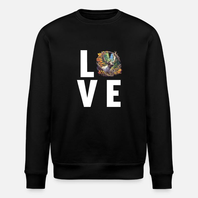 Rentiere Rentier - Stanley/Stella Unisex Bio-Sweatshirt ROLLER - Schwarz