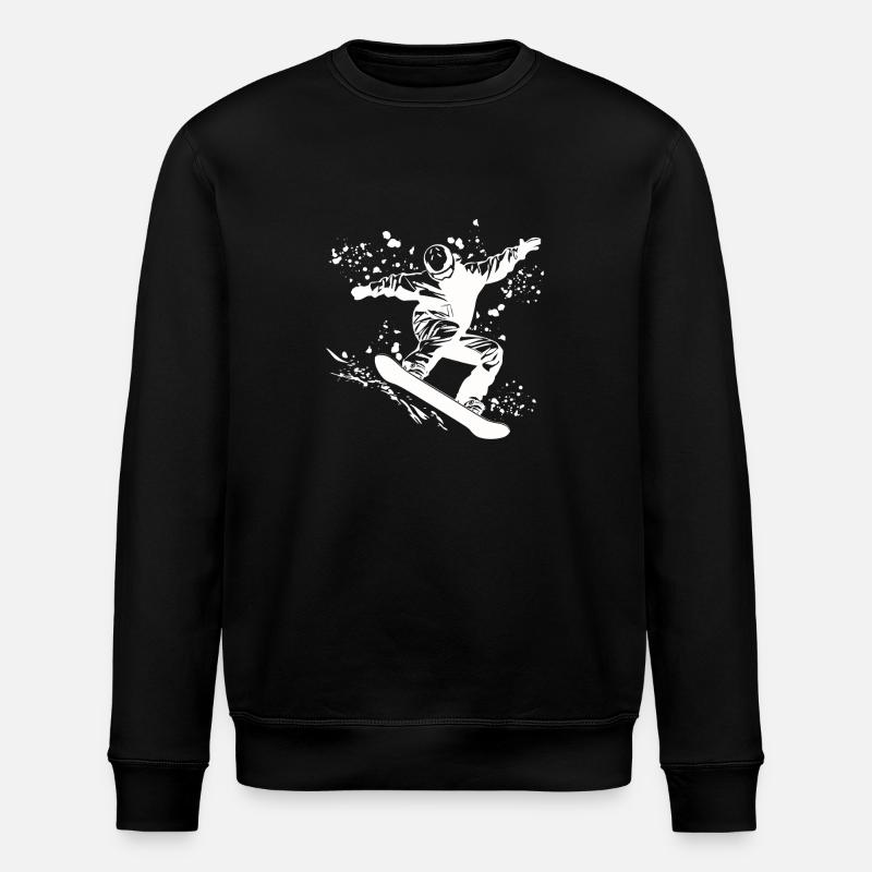 Snowboarder Snowboarding Snowboard - Stanley/Stella ROLLER Unisex Organic Sweatshirt - black
