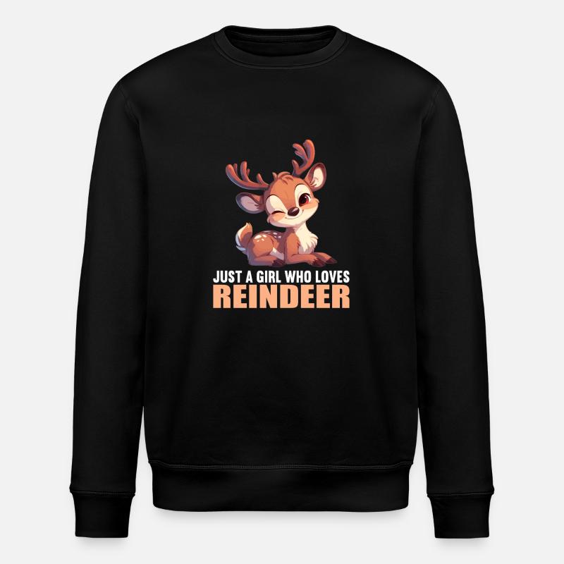 Reindeer Reindeer - Stanley/Stella ROLLER Unisex Organic Sweatshirt - black