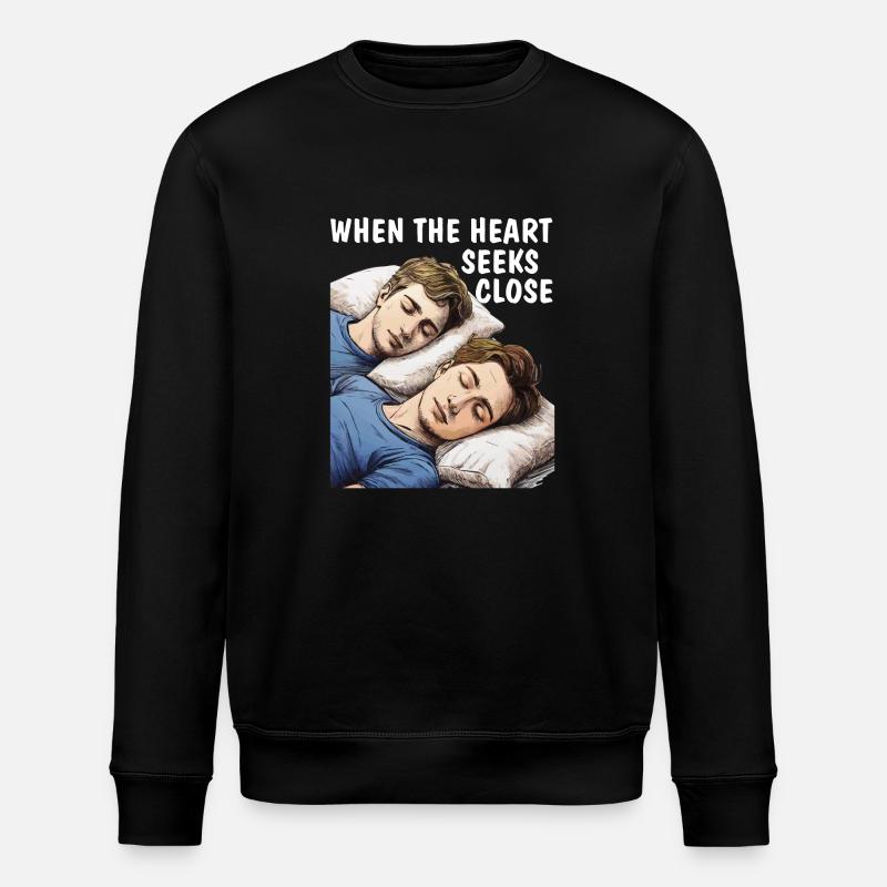 WHEN THE HEART SEEKS CLOSE - Stanley/Stella Unisex Bio-Sweatshirt ROLLER - Schwarz