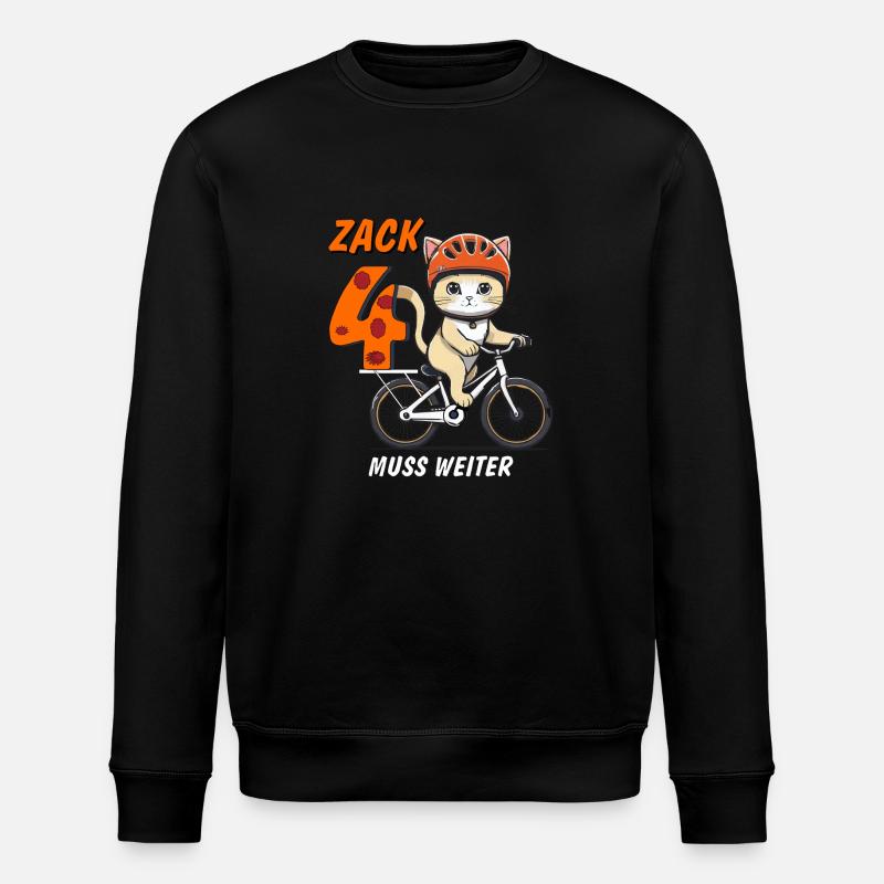 KATZE FAHRRAD ZACK VIER - Stanley/Stella Unisex Bio-Sweatshirt ROLLER - Schwarz