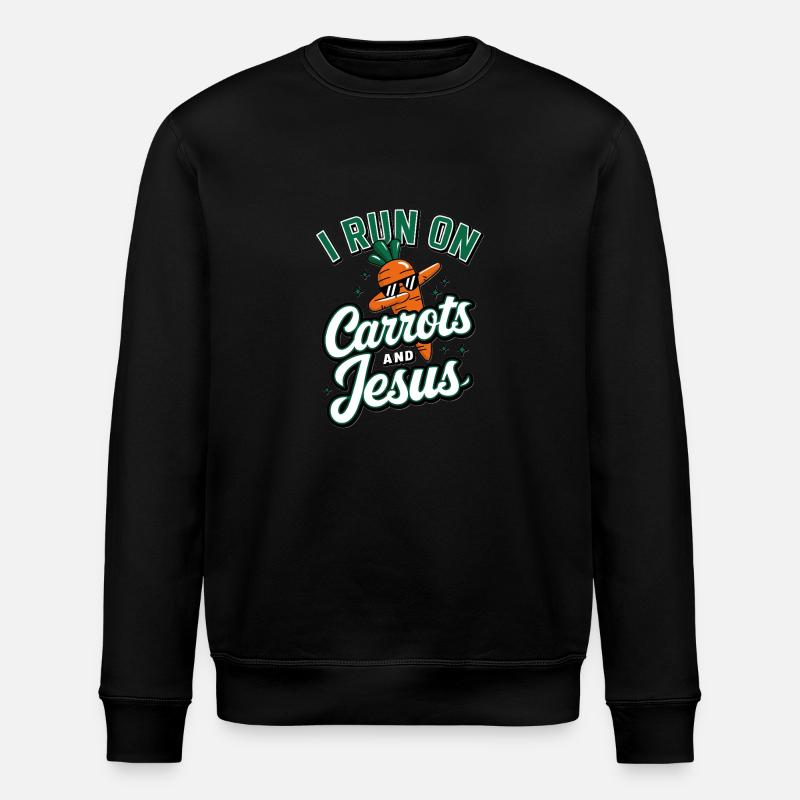 Möhre Jesus Glaube Christ Karotte - Stanley/Stella Unisex Bio-Sweatshirt ROLLER - Schwarz