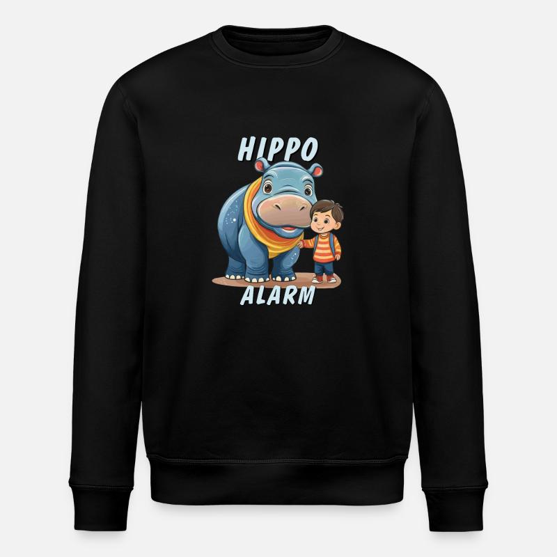 ALARME HIPPOPOTAME ENFANT - Sweat bio ROLLER Stanley/Stella Unisexe - noir