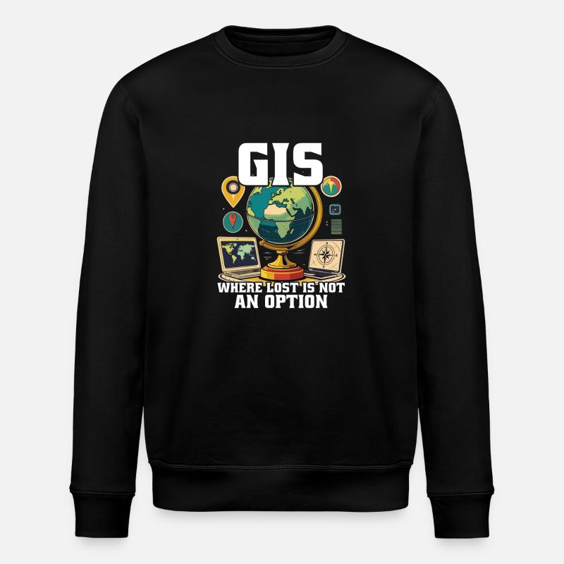 Geographic Information Systems - Stanley/Stella ROLLER Unisex Organic Sweatshirt - black