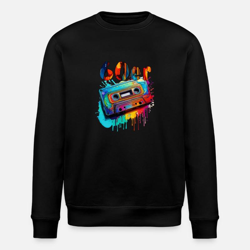 MUSIKKASETTE 60er - Stanley/Stella Unisex Bio-Sweatshirt ROLLER - Schwarz