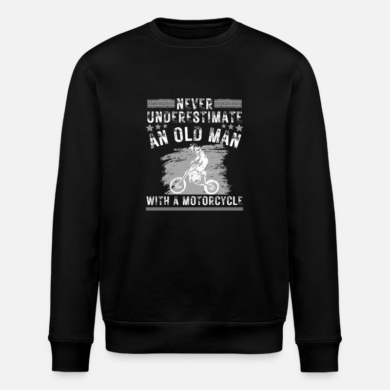 Alter Biker Opa Motorradfahrer - Stanley/Stella Unisex Bio-Sweatshirt ROLLER - Schwarz