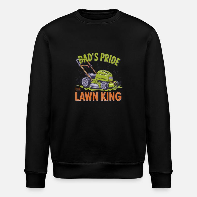 Dads Stolz Der Rasenmäher König - Stanley/Stella Unisex Bio-Sweatshirt ROLLER - Schwarz