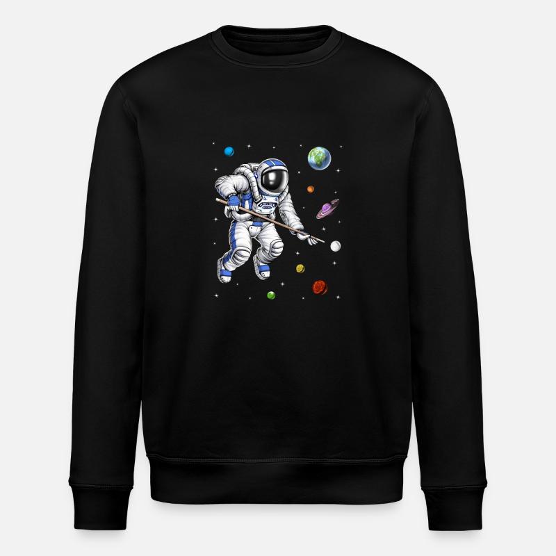 Astronaut Pool Player - Stanley/Stella ROLLER Unisex Organic Sweatshirt - black