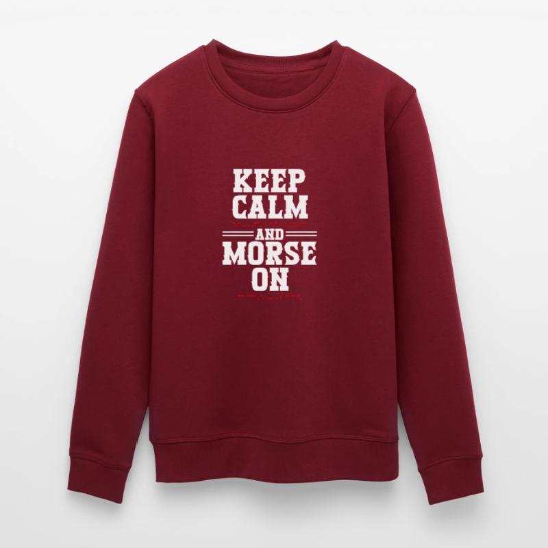 Morsecode Morse Code Keep Calm And Morse On Stanley/Stella Unisex Bio-Sweatshirt ROLLER