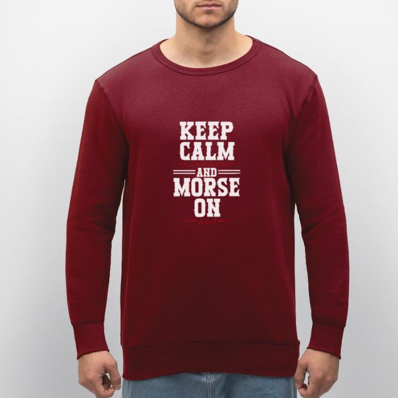Morsecode Morse Code Keep Calm And Morse On Stanley/Stella Unisex Bio-Sweatshirt ROLLER