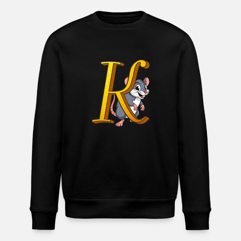 BUCHSTABE K - Stanley/Stella Unisex Bio-Sweatshirt ROLLER - Schwarz