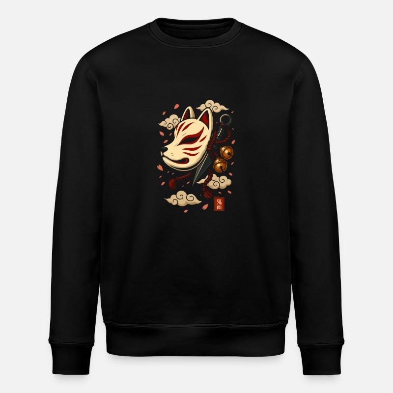 Kitsune japonais Masque - Sweat bio ROLLER Stanley/Stella Unisexe - noir