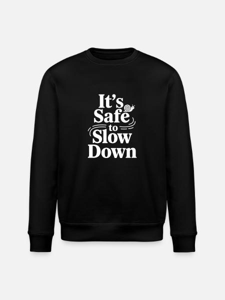 Therapy Affirmation Mindfulness Quote Feelings - Stanley/Stella ROLLER Unisex Organic Sweatshirt - black
