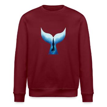 Wal, Frau Baleine, Femme - Sweat bio ROLLER Stanley/Stella Unisexe - bordeaux - Devant - Nik (191cm)