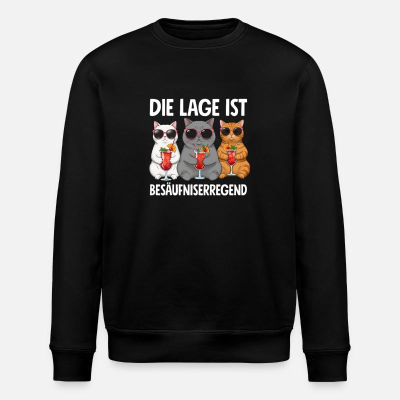 Die Lage Ist Besäufniserregend - Stanley/Stella Unisex Bio-Sweatshirt ROLLER - Schwarz