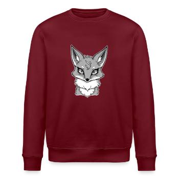 Grauer Fuchs - Stanley/Stella Unisex Bio-Sweatshirt ROLLER - Burgunderrot - Vorne - Nik (191cm)