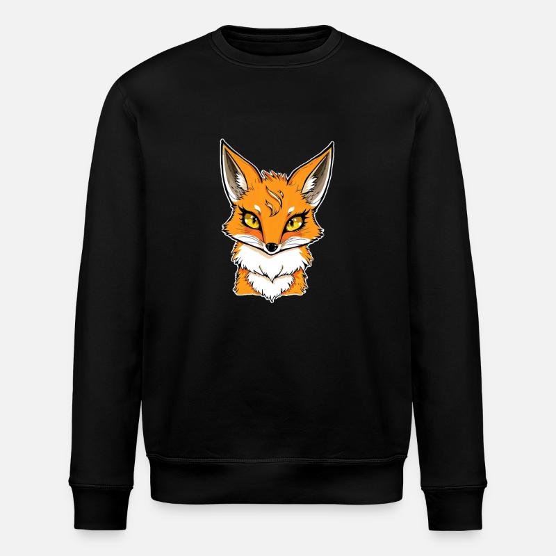 Fox - Stanley/Stella ROLLER Unisex Organic Sweatshirt - black