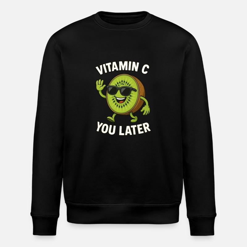 Vitamin C Fruit Kiwifruit - Stanley/Stella ROLLER Unisex Organic Sweatshirt - black