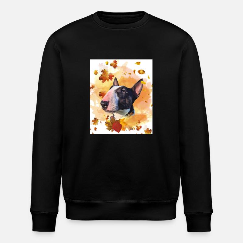 Miniatur Bullterrier Herbst - Stanley/Stella Unisex Bio-Sweatshirt ROLLER - Schwarz