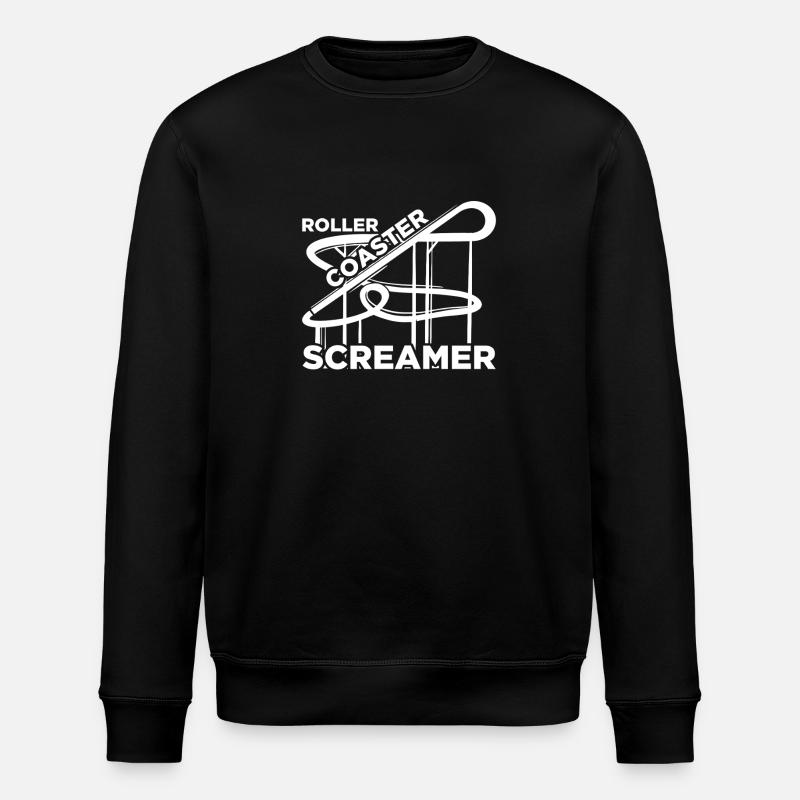 Freizeitpark Roller Coaster Screamer Achterbahn - Stanley/Stella Unisex Bio-Sweatshirt ROLLER - Schwarz