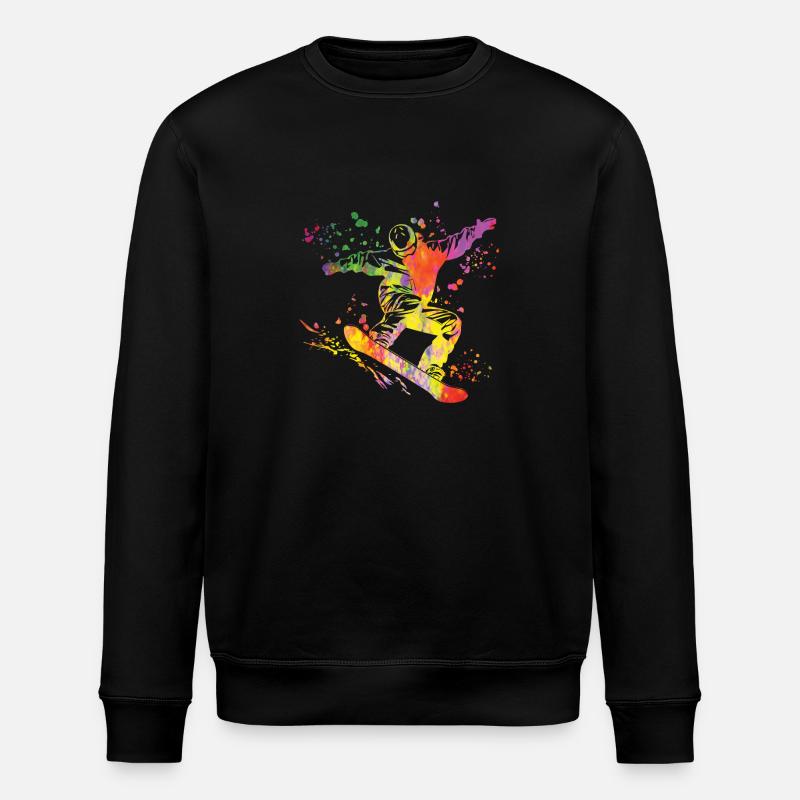 Snowboarder Snowboarding Snowboard - Stanley/Stella ROLLER Unisex Organic Sweatshirt - black