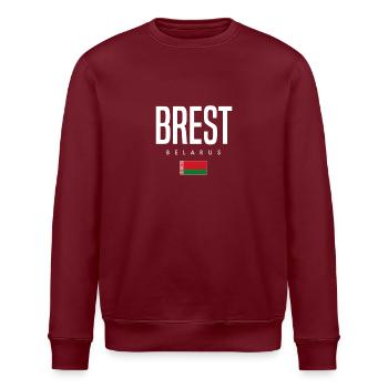 Brest Belarus Weißrussland - Stanley/Stella Unisex Bio-Sweatshirt ROLLER - Burgunderrot - Vorne - Nik (191cm)