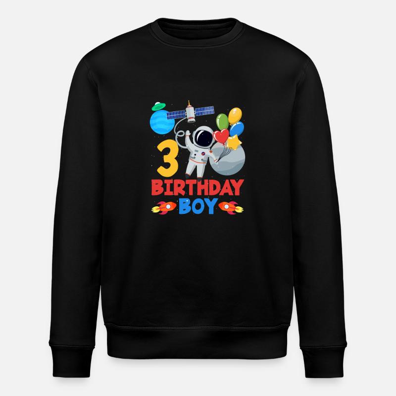 Astronaute Aventure Anniversaire Garçon Design - Sweat bio ROLLER Stanley/Stella Unisexe - noir