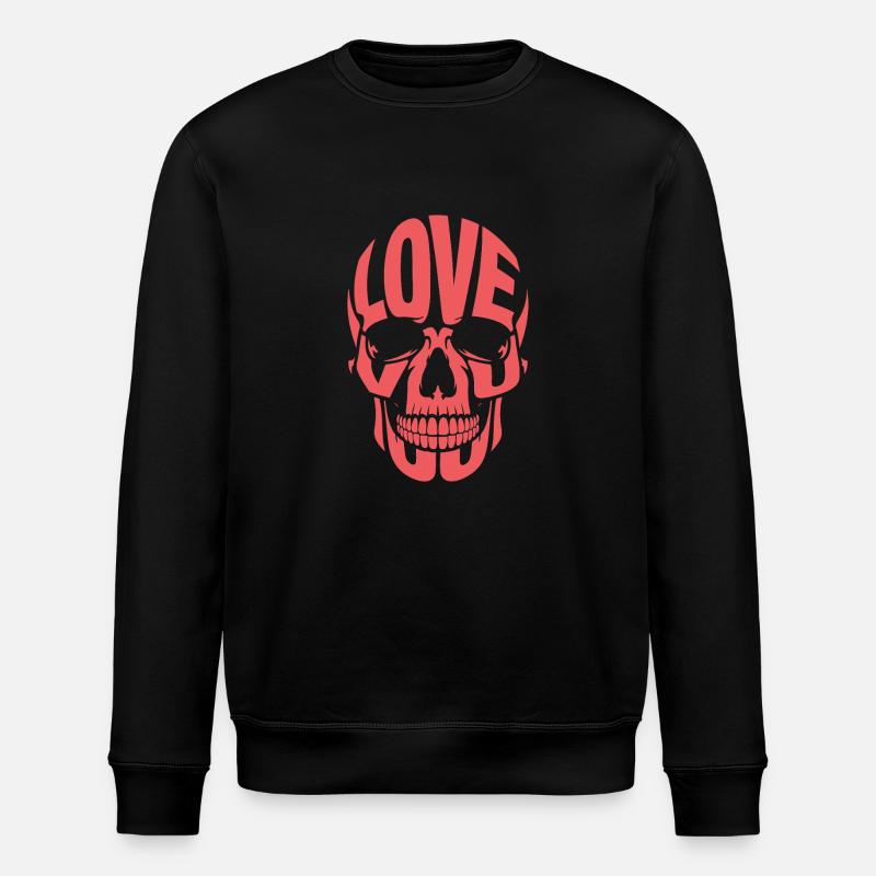 SKULL LIEBE - Stanley/Stella Unisex Bio-Sweatshirt ROLLER - Schwarz