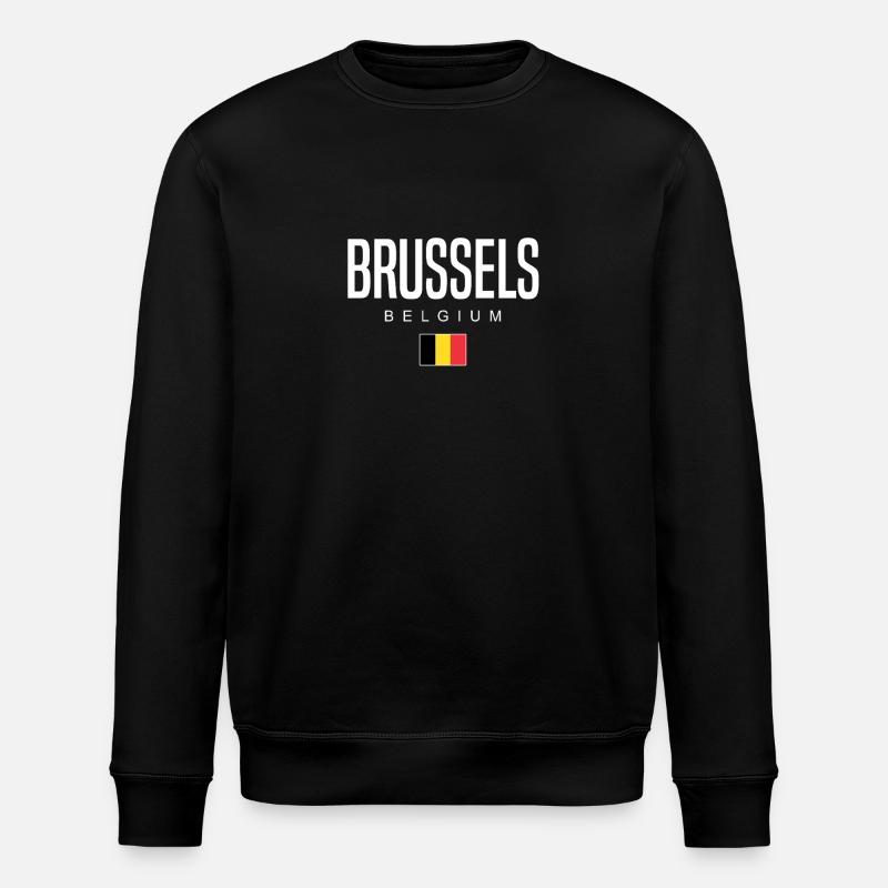 Brussels Belgium - Stanley/Stella ROLLER Unisex Organic Sweatshirt - black