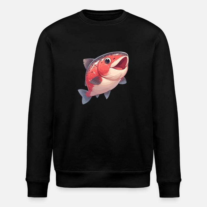 Lachse Lachs - Stanley/Stella Unisex Bio-Sweatshirt ROLLER - Schwarz