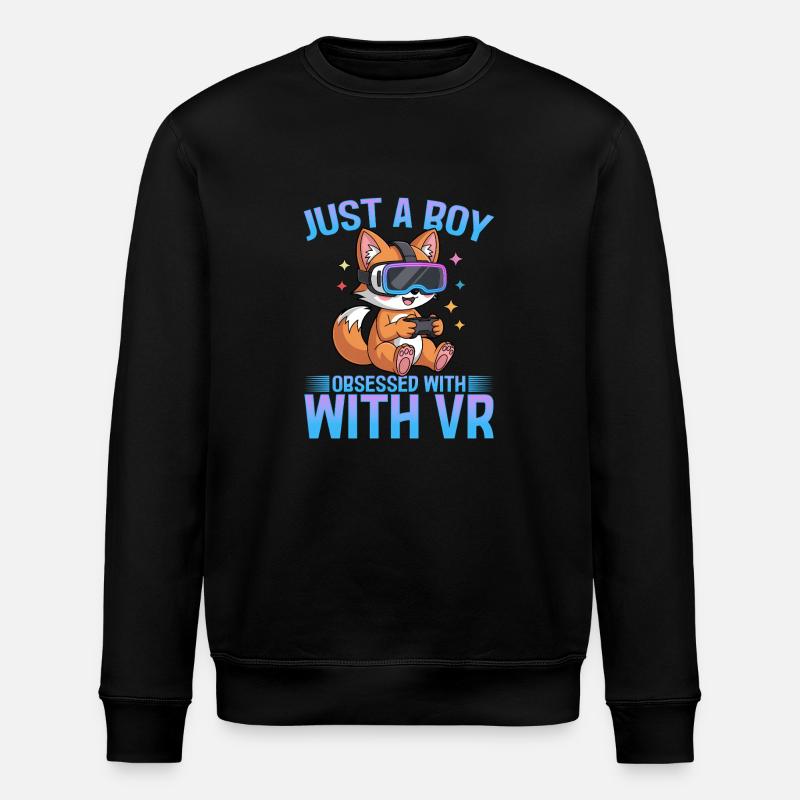 Gaming Fox VR Gamer - Stanley/Stella Unisex Bio-Sweatshirt ROLLER - Schwarz