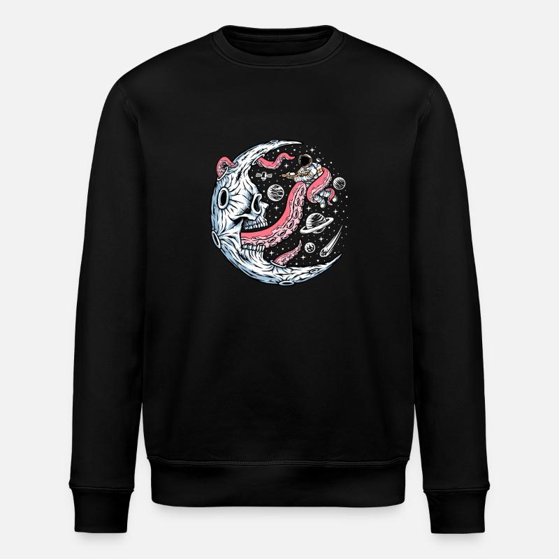 Space Battle with Alien Tentacles - Stanley/Stella ROLLER Unisex Organic Sweatshirt - black