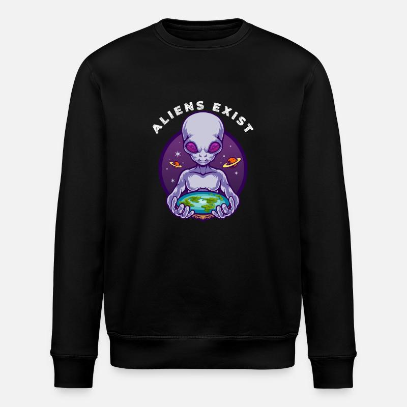 Alien tenant la Terre - Sweat bio ROLLER Stanley/Stella Unisexe - noir