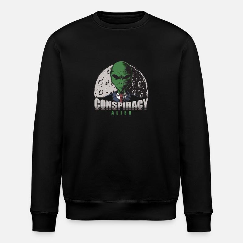 Alien Conspiracy Theory Design - Stanley/Stella Unisex Bio-Sweatshirt ROLLER - Schwarz
