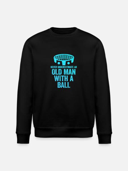 Old Roundnet Player - Stanley/Stella ROLLER Unisex Organic Sweatshirt - black