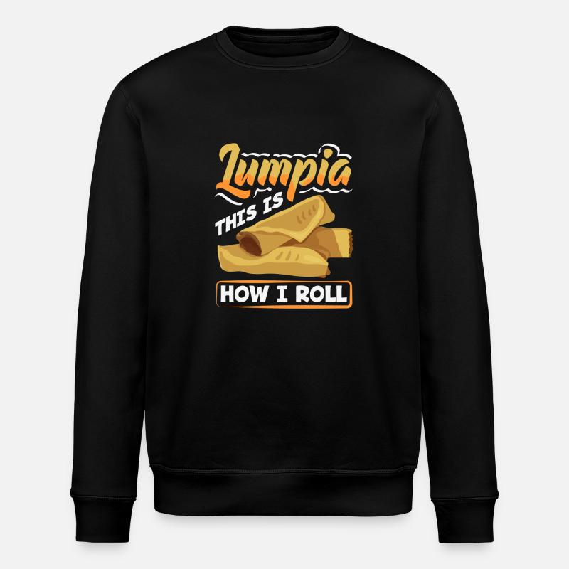 Lumpia Sådan ruller jeg - Forårsruller Lumpia - Stanley/Stella økologisk unisex-sweatshirt ROLLER - sort