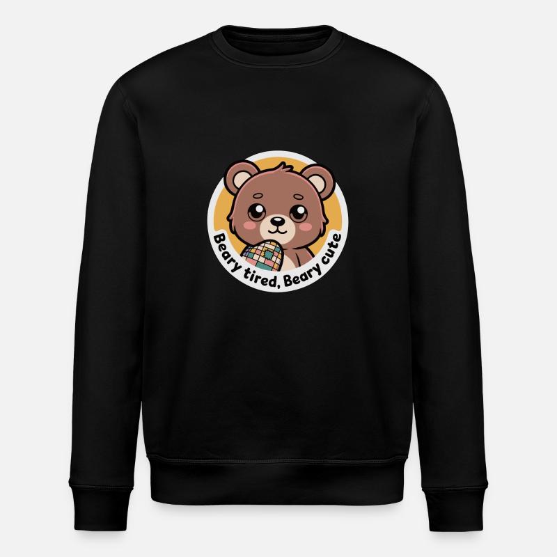 BEARY FATIGUÉ BEARY CUTE - Sweat bio ROLLER Stanley/Stella Unisexe - noir