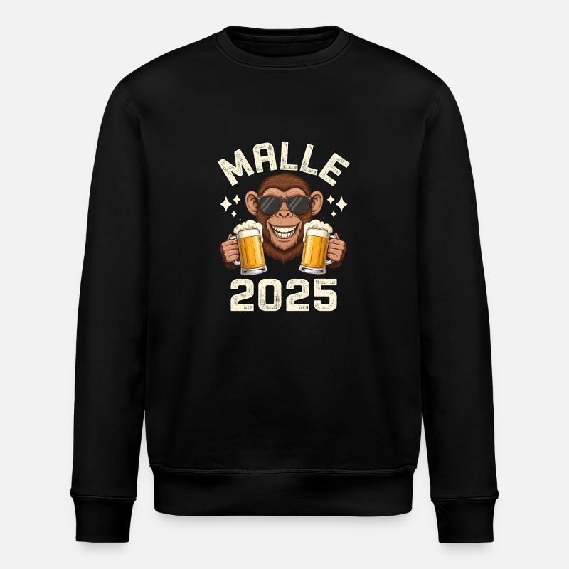 Malle 2025 Monkeys - Stanley/Stella ROLLER Unisex Organic Sweatshirt - black