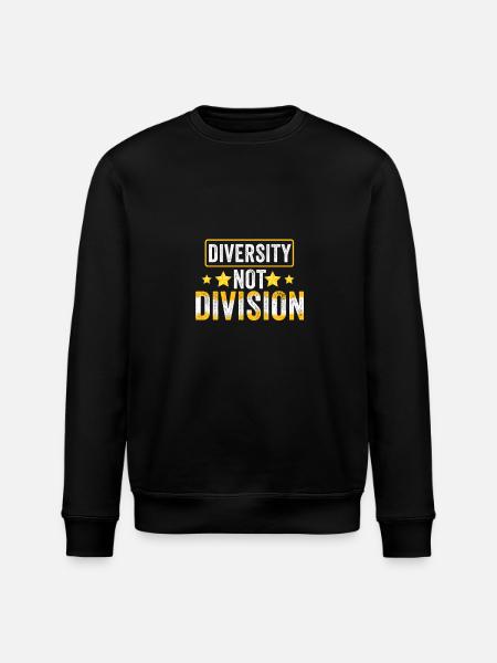 Celebrate Diversity Not Division Unity - Stanley/Stella ROLLER Unisex Organic Sweatshirt - black