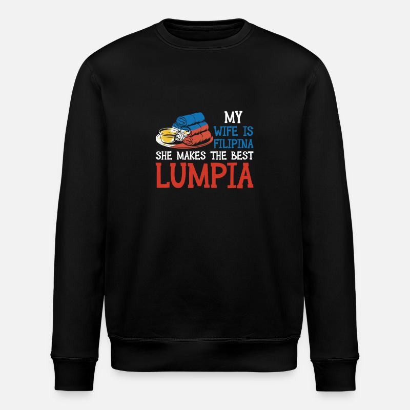 Spring Rolls Wife Lumpia - Stanley/Stella ROLLER Unisex Organic Sweatshirt - black
