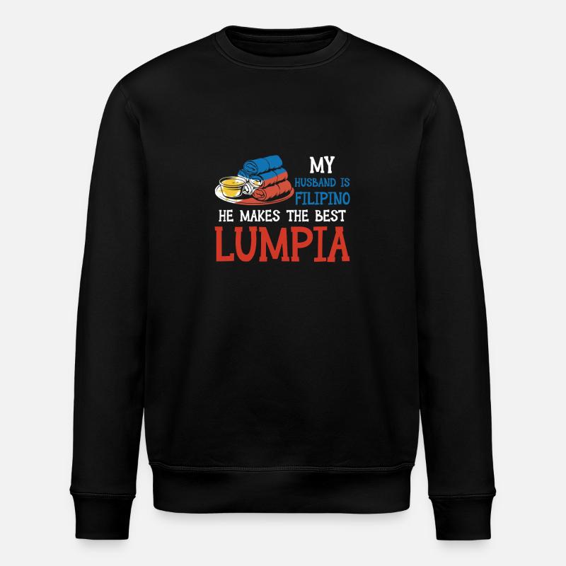 Spring Rolls Husband Lumpia - Stanley/Stella ROLLER Unisex Organic Sweatshirt - black
