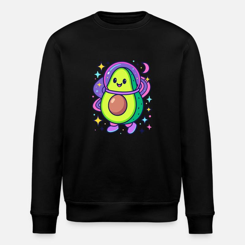 Avocado astronaut in space - Stanley/Stella ROLLER Unisex Organic Sweatshirt - black
