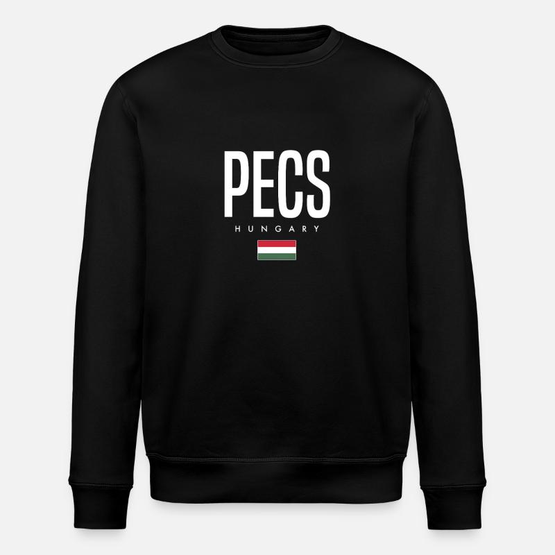 Pécs, Hungary - Stanley/Stella ROLLER Unisex Organic Sweatshirt - black